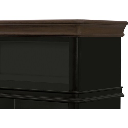 Charleston 94 Entertainment Wall with Fireplace - Blac 3 Charleston 94 Entertainment Wall with Fireplace - Blac