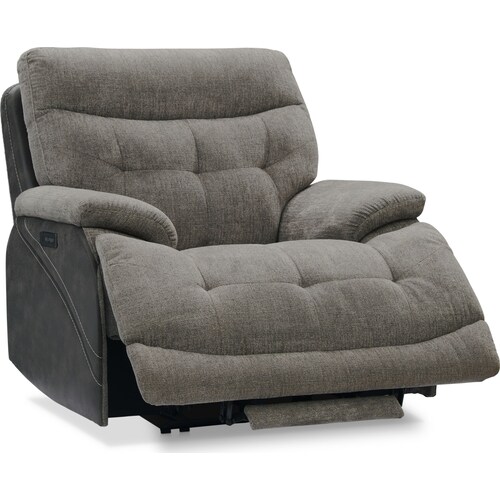 Beckett Dual-Power Recliner - Gra