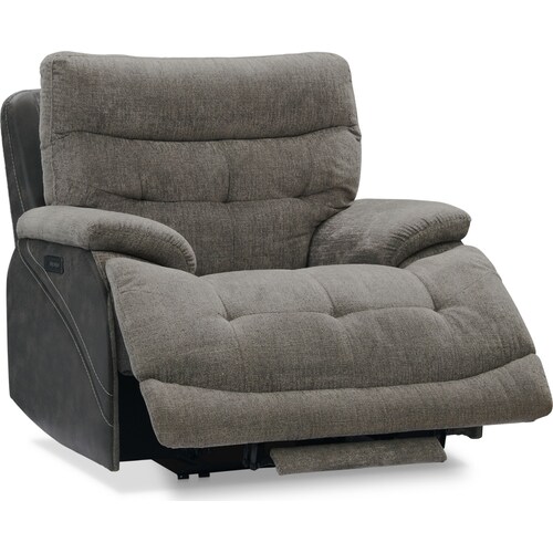 Beckett Dual-Power Recliner - Gra