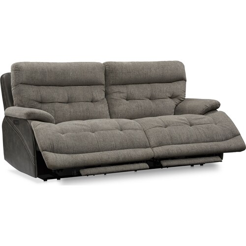 Beckett 2-Piece Dual-Power Reclining Sofa - Gra
