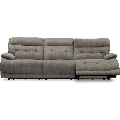 Beckett 3-Piece Dual-Power Reclining Sofa with 2 Reclining Seats - Gra