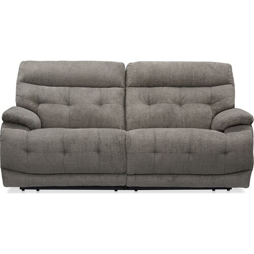 Beckett 2-Piece Manual Reclining Sofa - Gra