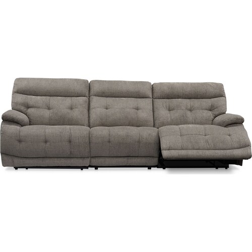 Beckett 3-Piece Manual Reclining Sofa with 2 Reclining Seats - Gra