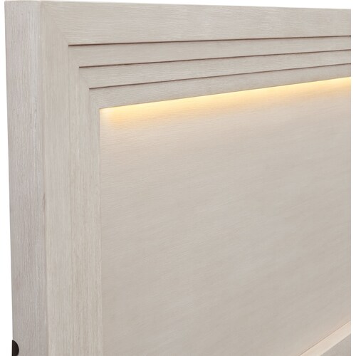 Arielle Queen Panel Bed - Parchmen