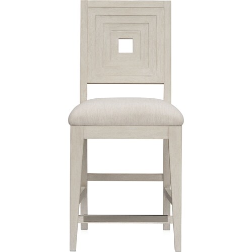 Arielle Counter-Height Extendable Dining Table and 6 Counter-Height Stools - Parchmen 4 Arielle Counter-Height Extendable Dining Table and 6 Counter-Height Stools - Parchmen