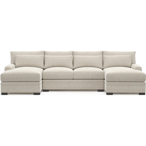 Winston Foam Comfort 3-Piece Sectional with Dual Chaise - Mason Porcelai