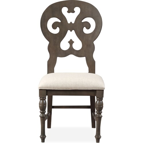Charleston Scroll-Back Dining Chair - Gra
