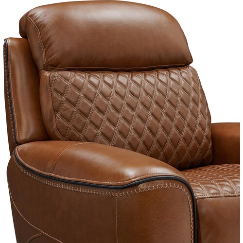 Cabrera Dual-Power Leather Recliner - Brow 5 Cabrera Dual-Power Leather Recliner - Brow
