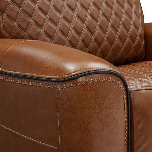 Cabrera Dual-Power Leather Recliner - Brow 8 Cabrera Dual-Power Leather Recliner - Brow