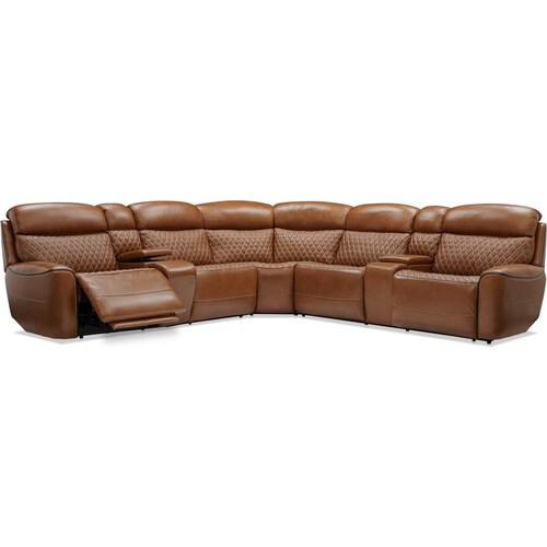 Cabrera 7-Piece Dual-Power Sectional With Console - Brow