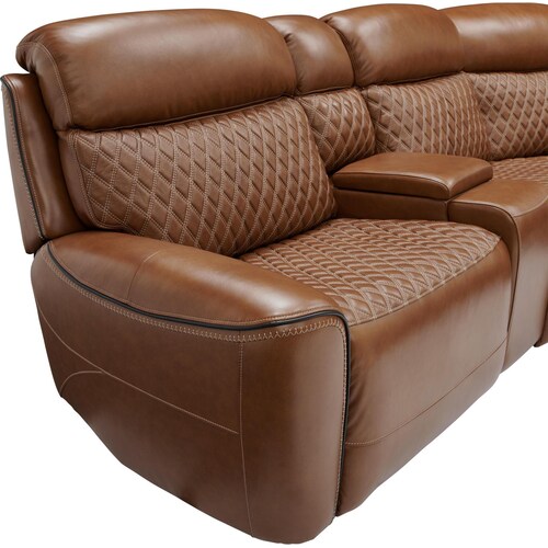 Cabrera 7-Piece Dual-Power Sectional With Console - Brow