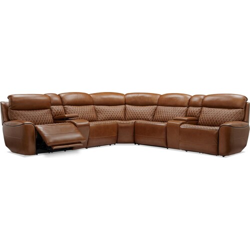 Cabrera 7-Piece Dual-Power Sectional With Console - Brow