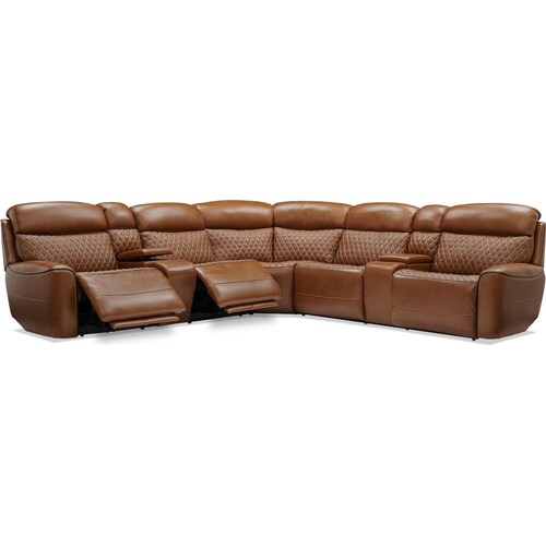 Cabrera 7-Piece Dual-Power Sectional With Console - Brow