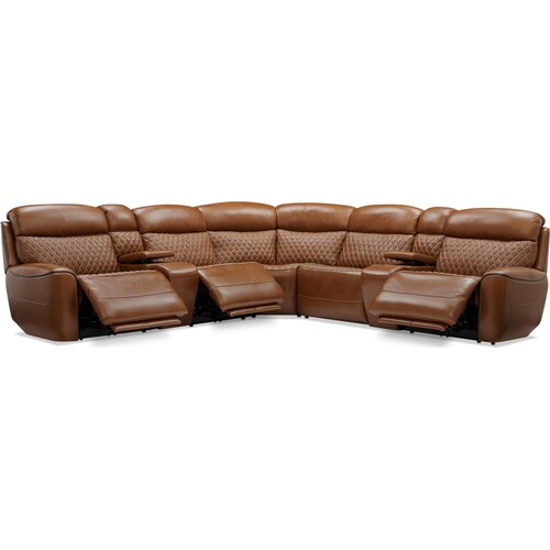 Cabrera 7-Piece Dual-Power Sectional With Console - Brow