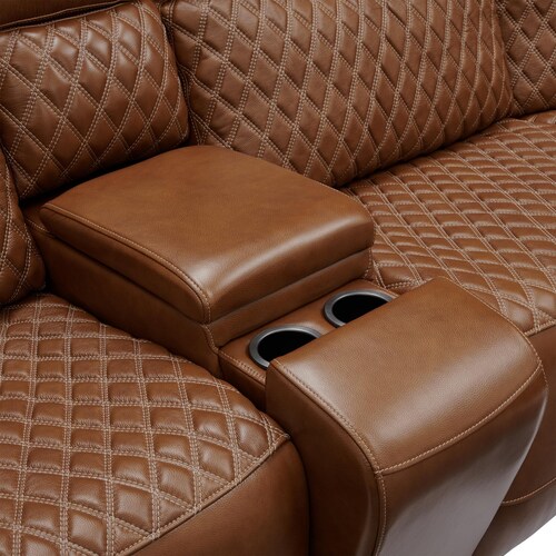 Cabrera 7-Piece Dual-Power Sectional With Console - Brow