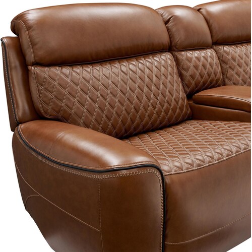 Cabrera Dual-Power Loveseat With Console - Brow 7 Cabrera Dual-Power Loveseat With Console - Brow