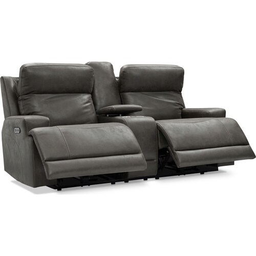 Laredo Dual-Power Reclining Loveseat - Gra