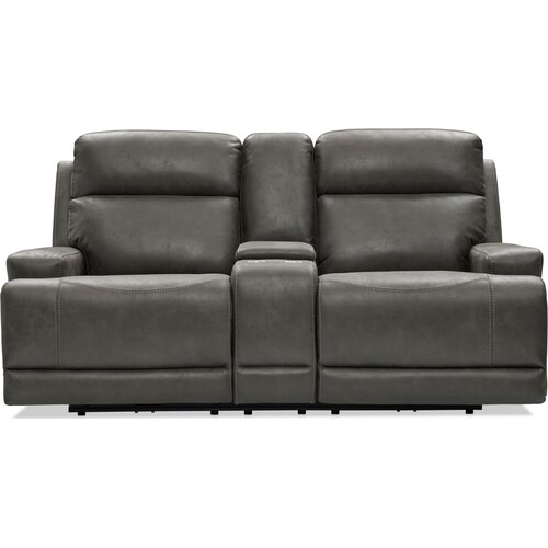 Laredo Dual-Power Reclining Loveseat - Gra