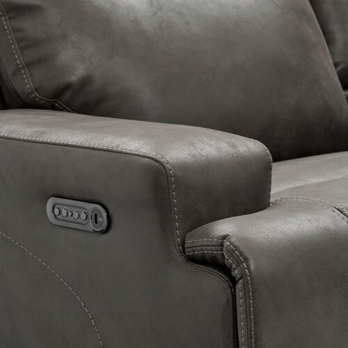 Laredo Dual-Power Reclining Loveseat - Gra