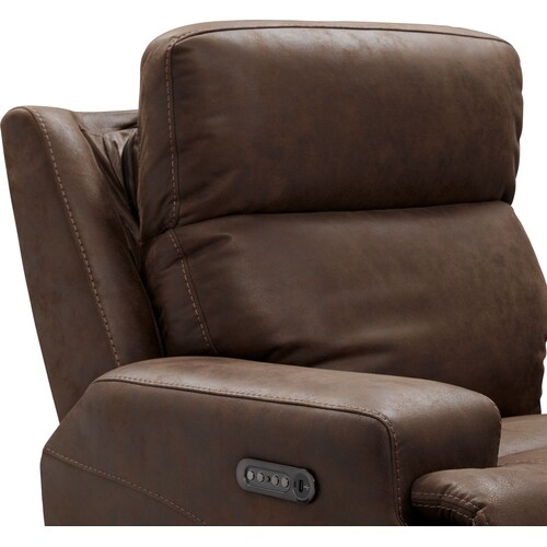 Laredo Dual-Power Recliner - Chocolat 4 Laredo Dual-Power Recliner - Chocolat