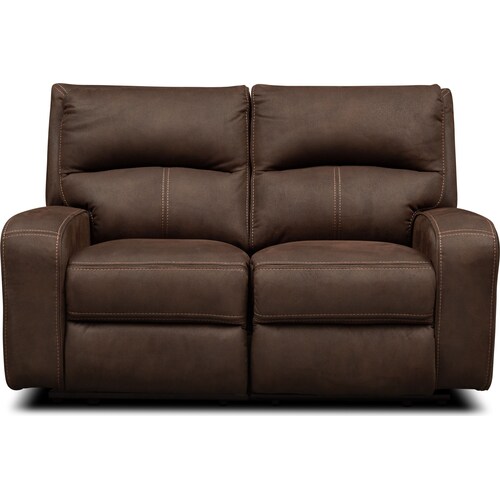 Burke Manual Reclining Loveseat- Brow