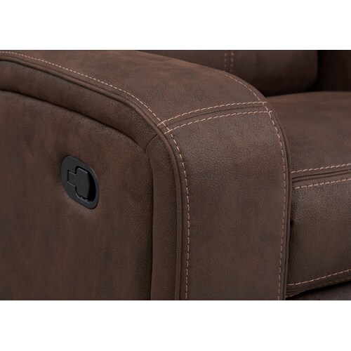 Burke Manual Reclining Loveseat- Brow
