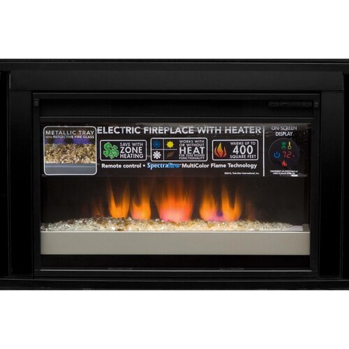 Pacer 72 Contemporary Fireplace TV Stand with Sound Bar - Bac