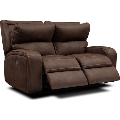 Burke Dual-Power Reclining Loveseat - Brow