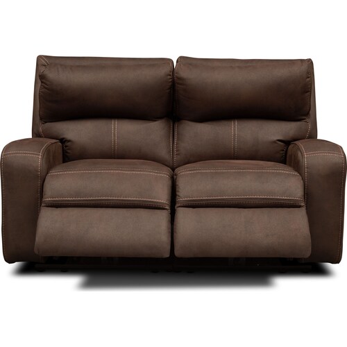 Burke Dual-Power Reclining Loveseat - Brow
