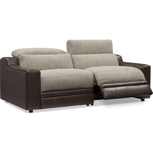 Bridgeport 2-Piece Dual-Power Reclining Sofa - Brow