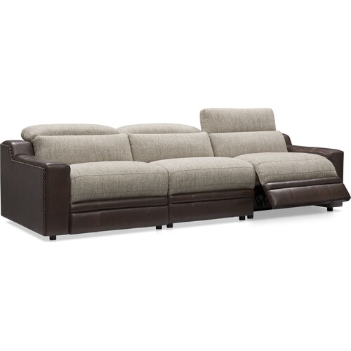 Bridgeport 3-Piece Dual-Power Reclining Sofa - Brow