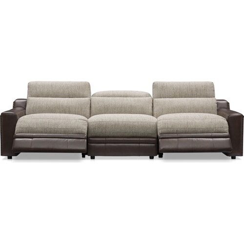 Bridgeport 3-Piece Dual-Power Reclining Sofa - Brow