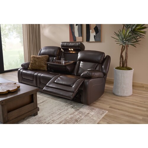 Palermo Triple-Power Reclining Sofa - Brow