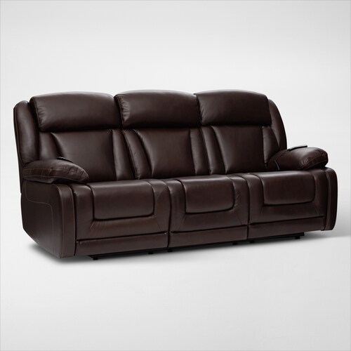 Palermo Triple-Power Reclining Sofa, Loveseat and Recliner Set - Brown