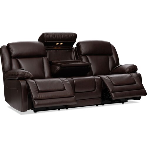 Palermo Triple-Power Reclining Sofa, Loveseat and Recliner Set - Brown 8 Palermo Triple-Power Reclining Sofa, Loveseat and Recliner Set - Brown