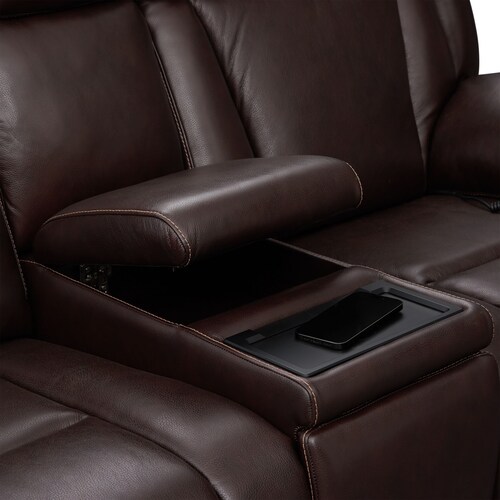 Palermo Triple-Power Reclining Sofa and Recliner Set - Brow 11 Palermo Triple-Power Reclining Sofa and Recliner Set - Brow