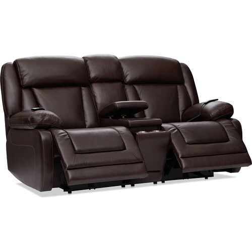 Palermo Triple-Power Reclining Sofa and Recliner Set - Brow