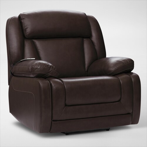 Palermo Triple-Power Reclining Sofa and Recliner Set - Brow 3 Palermo Triple-Power Reclining Sofa and Recliner Set - Brow