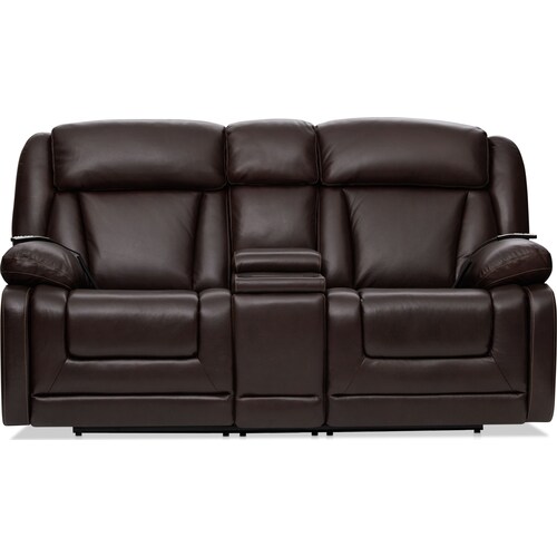 Palermo Triple-Power Reclining Sofa and Recliner Set - Brow 5 Palermo Triple-Power Reclining Sofa and Recliner Set - Brow