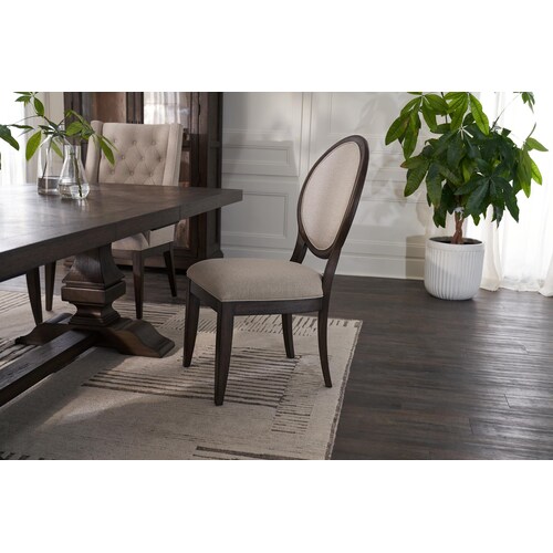 Asheville Oval-Back Side Chair - Tobacc