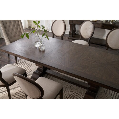 Asheville Rectangle Extendable Dining Table - Tobacc 6 Asheville Rectangle Extendable Dining Table - Tobacc