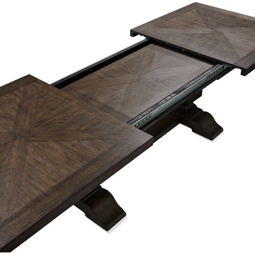 Asheville Rectangle Extendable Dining Table with 6 Splat-Back Side Chairs - Tobacc 9 Asheville Rectangle Extendable Dining Table with 6 Splat-Back Side Chairs - Tobacc