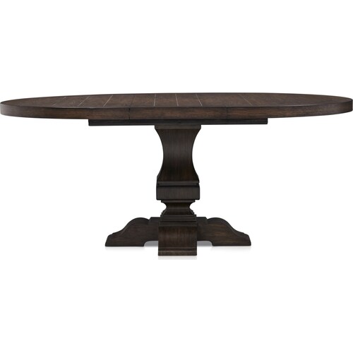 Asheville Round Extendable Dining Table - Tobacc