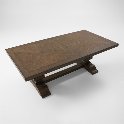 Asheville Rectangle Extendable Dining Table with 4 Splat-Back Side Chairs - Tobacc 6 Asheville Rectangle Extendable Dining Table with 4 Splat-Back Side Chairs - Tobacc