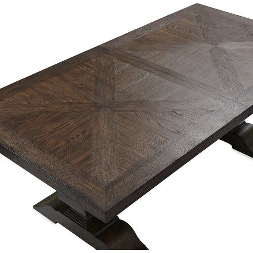 Asheville Rectangle Extendable Dining Table with 8 Splat-Back Side Chairs - Tobacc 6 Asheville Rectangle Extendable Dining Table with 8 Splat-Back Side Chairs - Tobacc