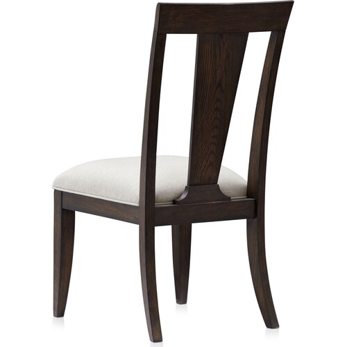 Asheville Round Extendable Dining Table with 4 Splat-Back Side Chairs - Tobacc 6 Asheville Round Extendable Dining Table with 4 Splat-Back Side Chairs - Tobacc