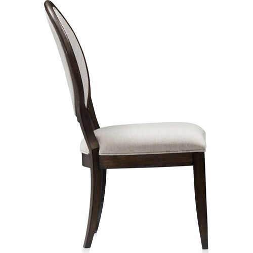 Asheville Round Extendable Dining Table with 4 Oval-Back Side Chairs - Tobacc 5 Asheville Round Extendable Dining Table with 4 Oval-Back Side Chairs - Tobacc