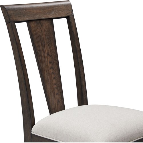 Asheville Round Extendable Dining Table with 6 Splat-Back Side Chairs - Tobacco 9 Asheville Round Extendable Dining Table with 6 Splat-Back Side Chairs - Tobacco