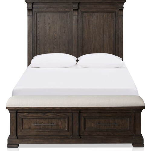 Asheville Queen Storage Bed - Tobacc