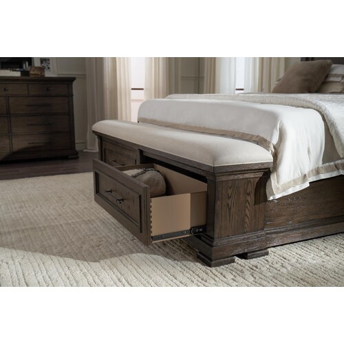 Asheville Queen Storage Bed - Tobacc